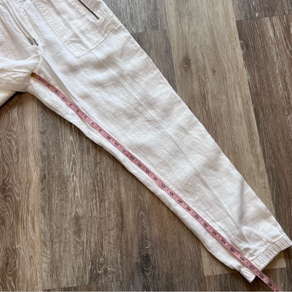 Athleta cabo linen jogger Lilly white womens size 8‎ - Picture 3 of 9